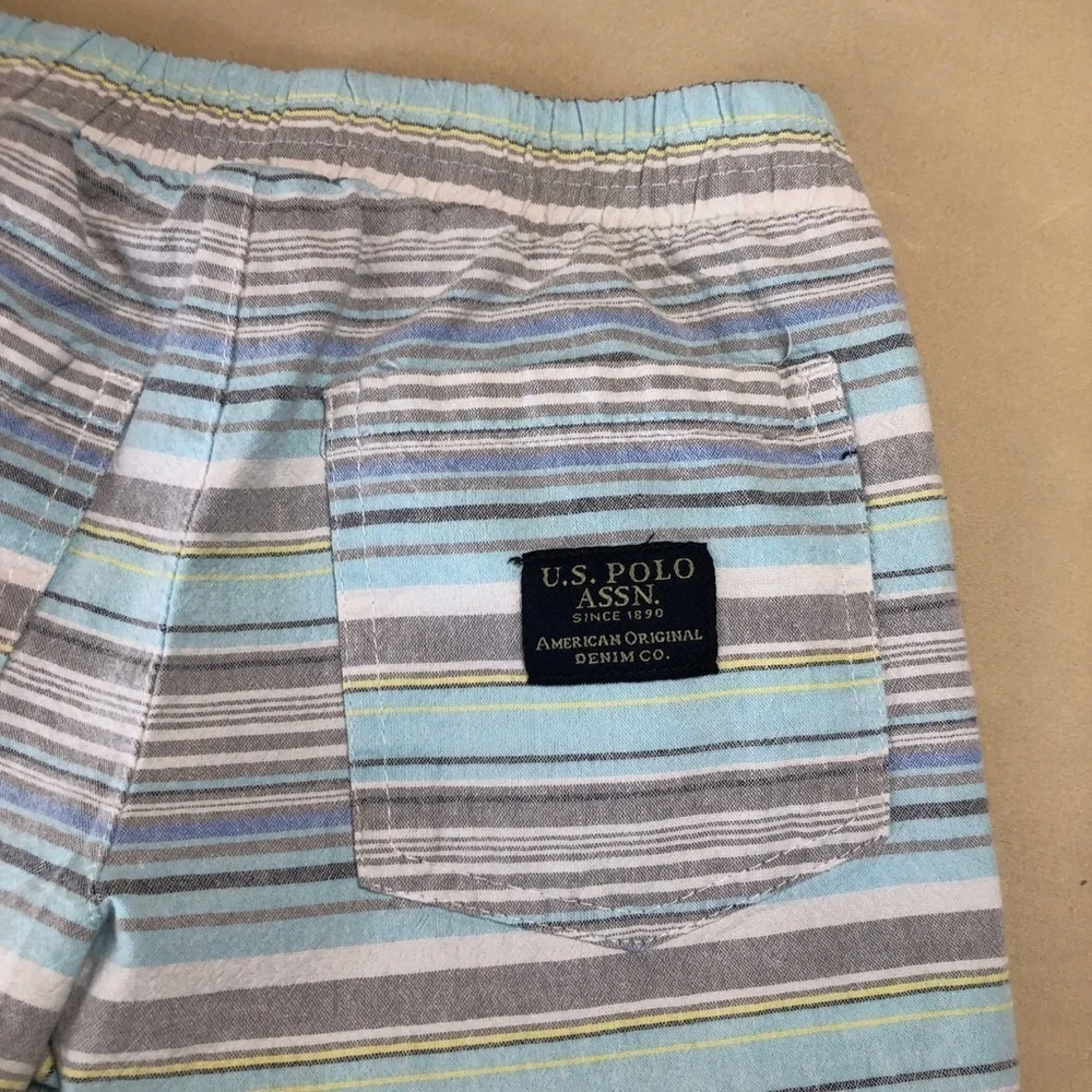 U.S. Polo Assn. Boy’s Striped Surf Pull-On Shorts